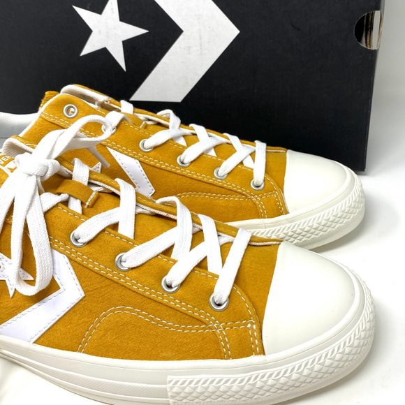 CONVERSE Men's Size 161568C STAR PLAYER OX Turmeric Gold Canvas Low Sneakers - Picture 8 of 11